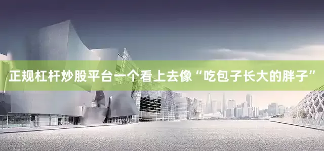 正规杠杆炒股平台一个看上去像“吃包子长大的胖子”